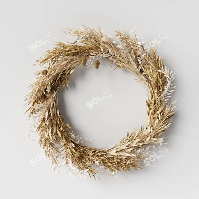 Pampas Ring Wall Decor 3D model image 2