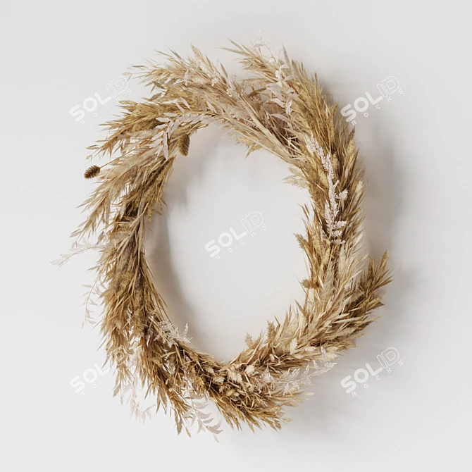 Pampas Ring Wall Decor 3D model image 3