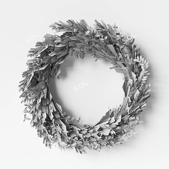 Pampas Ring Wall Decor 3D model image 4