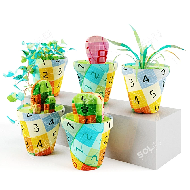 Plant Decor Vases - Indoor & Outdoor Ambience 3D model image 5
