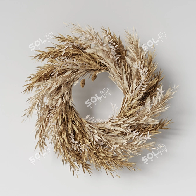 Bohemian Pampas Wall Decor 3D model image 2