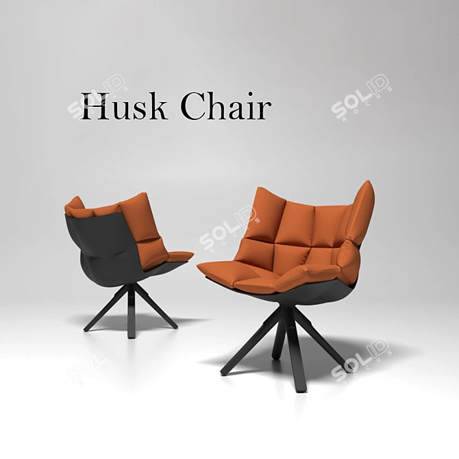 Title: EcoMax Husk Chair 3D model image 1