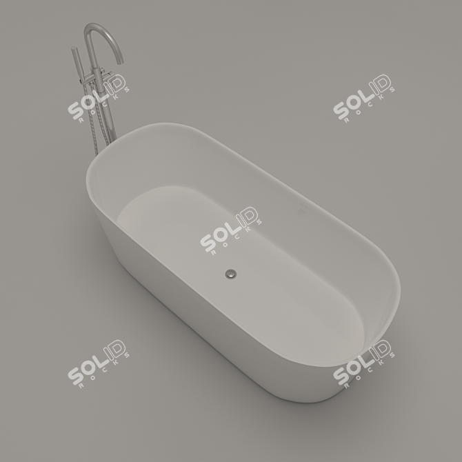 Luxury Freestanding Bathtub with Tub 3D model image 1