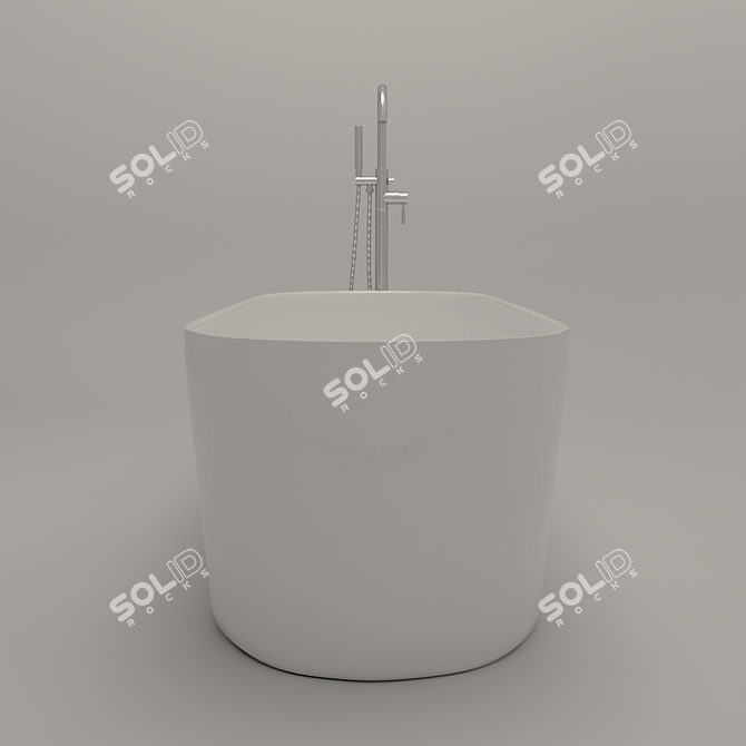 Luxury Freestanding Bathtub with Tub 3D model image 2