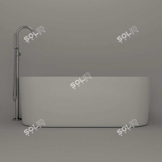 Luxury Freestanding Bathtub with Tub 3D model image 6