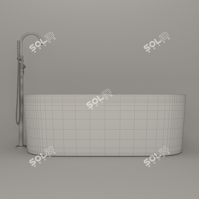 Luxury Freestanding Bathtub with Tub 3D model image 7