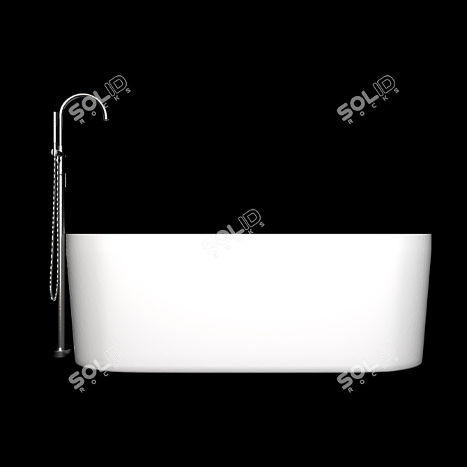 Luxury Freestanding Bathtub with Tub 3D model image 8
