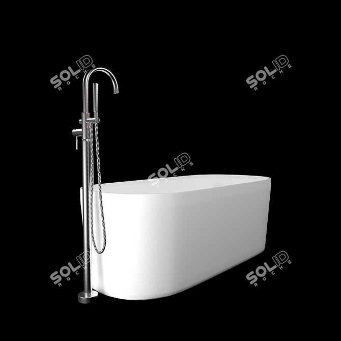 Luxury Freestanding Bathtub with Tub 3D model image 10