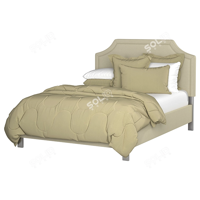 Cozy Comfort Bedding Set 3D model image 2