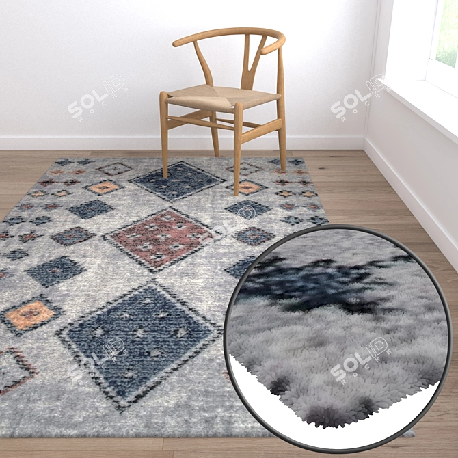 High-Quality Carpets Set 3D model image 5