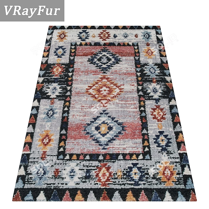 Luxury Rug Set: High-Quality Textures 3D model image 2