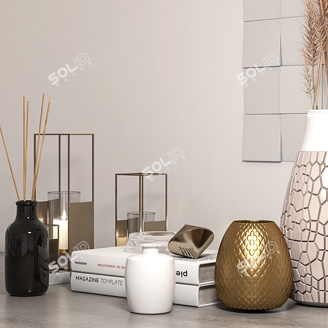 Elegant Decor Set: 3dsmax/FBX/OBJ 3D model image 3