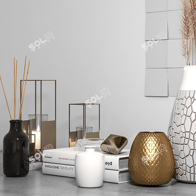 Elegant Decor Set: 3dsmax/FBX/OBJ 3D model image 8