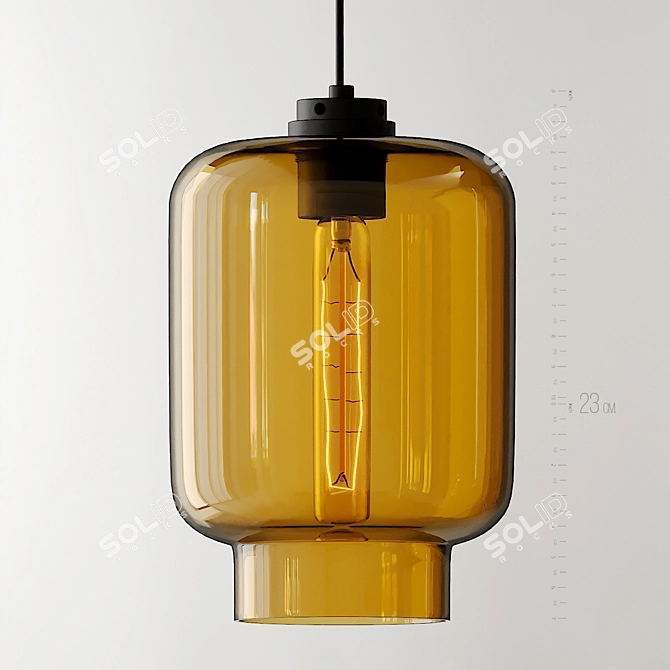 Sleek Calla Pendant: Jeremy Pyles' Timeless Design 3D model image 2