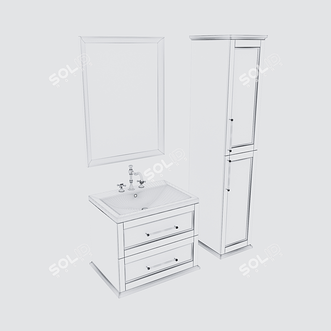 Alligator Bathroom Furniture Set 3D model image 5