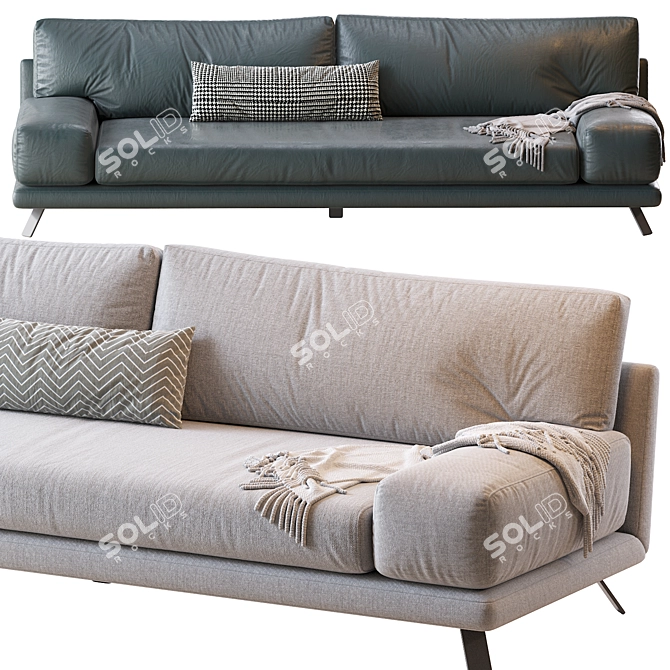 Modern and Sleek IAN Sofa 3D model image 1