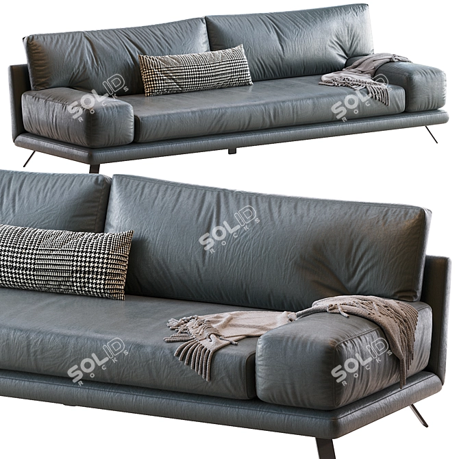 Modern and Sleek IAN Sofa 3D model image 2