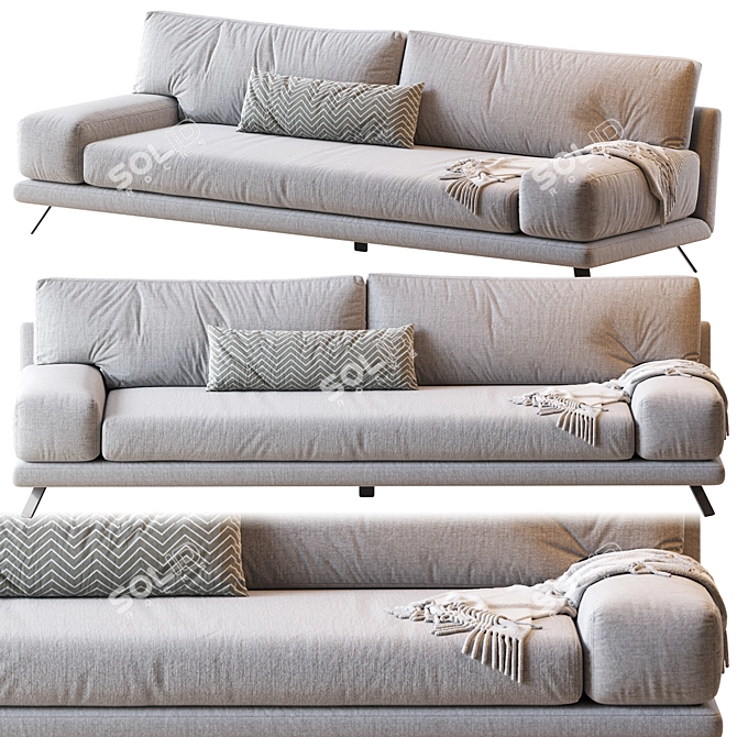 Modern and Sleek IAN Sofa 3D model image 3