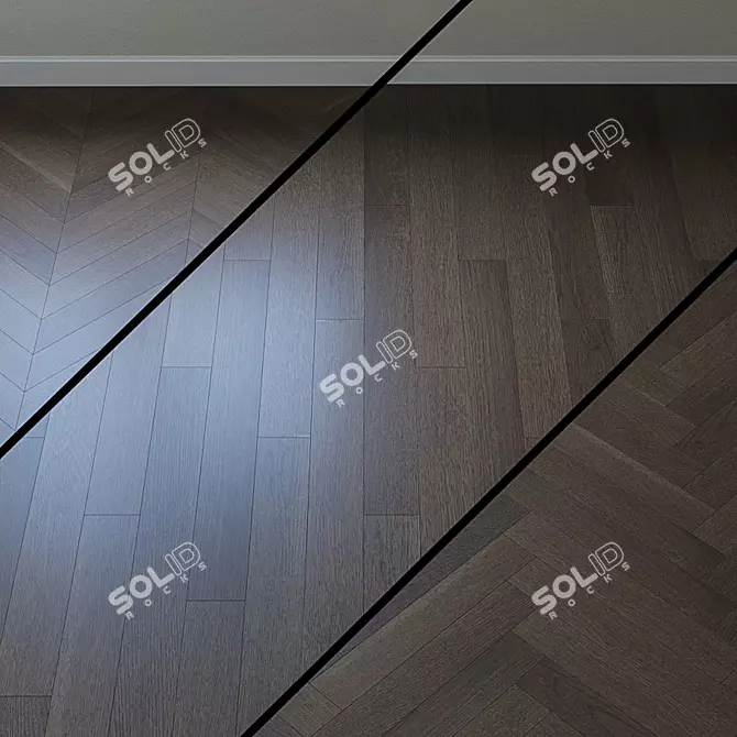 Silver Oak Parquet Board 3D model image 1