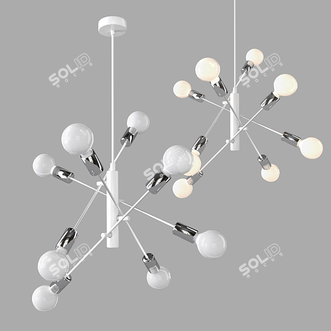 Elegant EGLO Chandelier 14900 3D model image 1