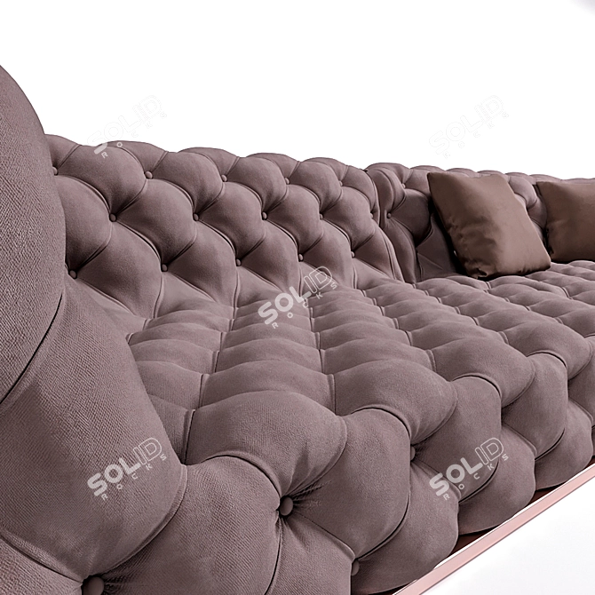 Elegant Diamond Sofa: Handcrafted Luxury 3D model image 2