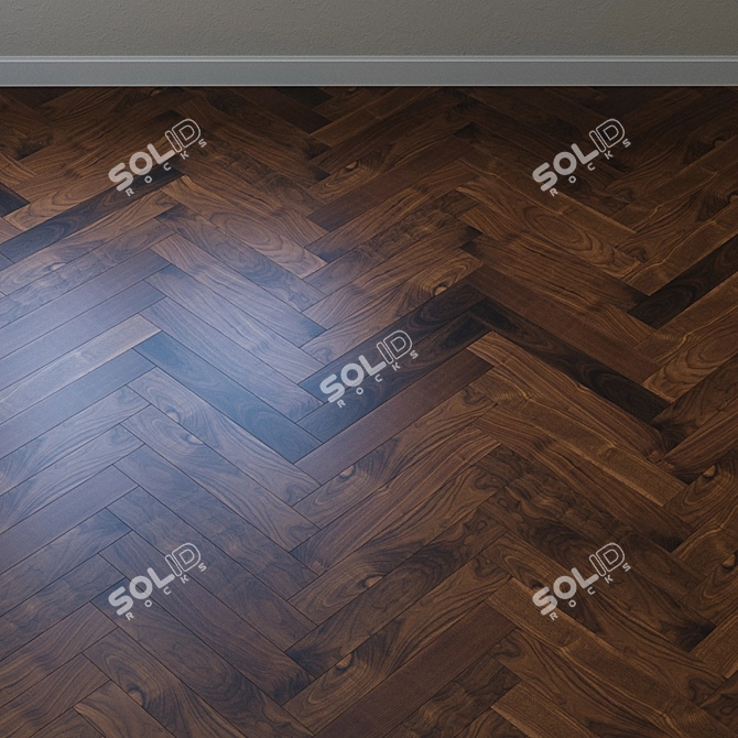 Upofloor Forte WALNUT: Elegant French Oak Parquet 3D model image 4