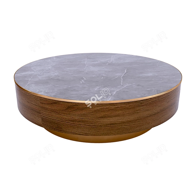  Modern Wood Dining Table 3D model image 3