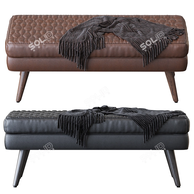 Modern Bench Seat: Stylish, Compact, and Elegant 3D model image 2