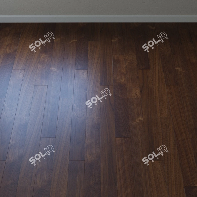 French Chevron Oak Parquet Board 3D model image 2