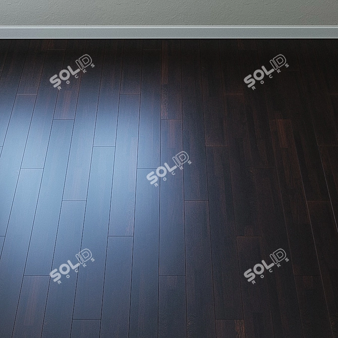 Upofloor Wenge Parquet Board: French Fir, Chevron Pattern 3D model image 2