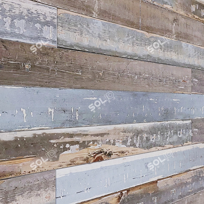 Reclaimed Blue-Grey Cladding 3D model image 2