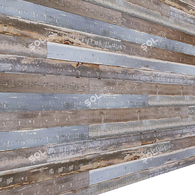 Reclaimed Blue-Grey Cladding 3D model image 3