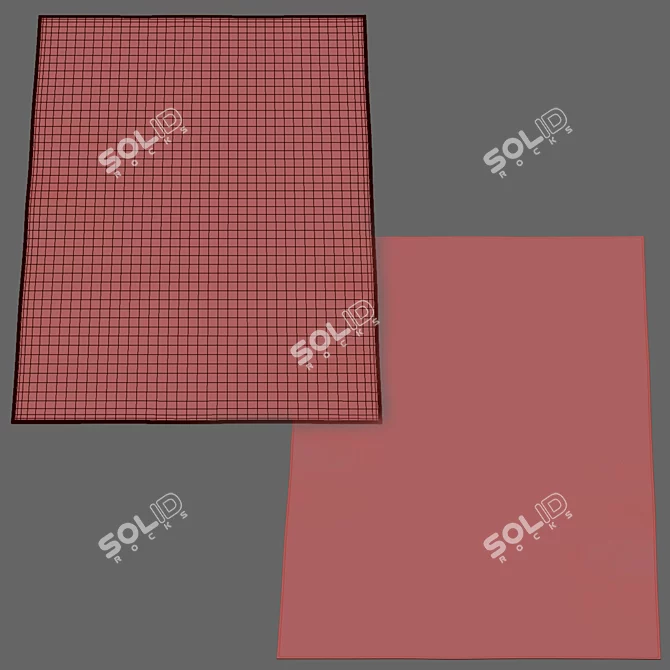 Ethereal Opale Wool Rug 3D model image 2