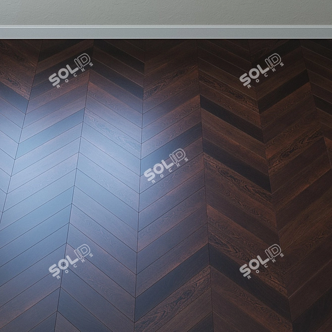 Upofloor Wenge Oak Parquet Board 3D model image 4