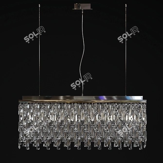 Elegant Crystal Pendant Lamp 3D model image 4