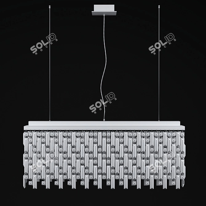 Elegant Crystal Pendant Lamp 3D model image 5