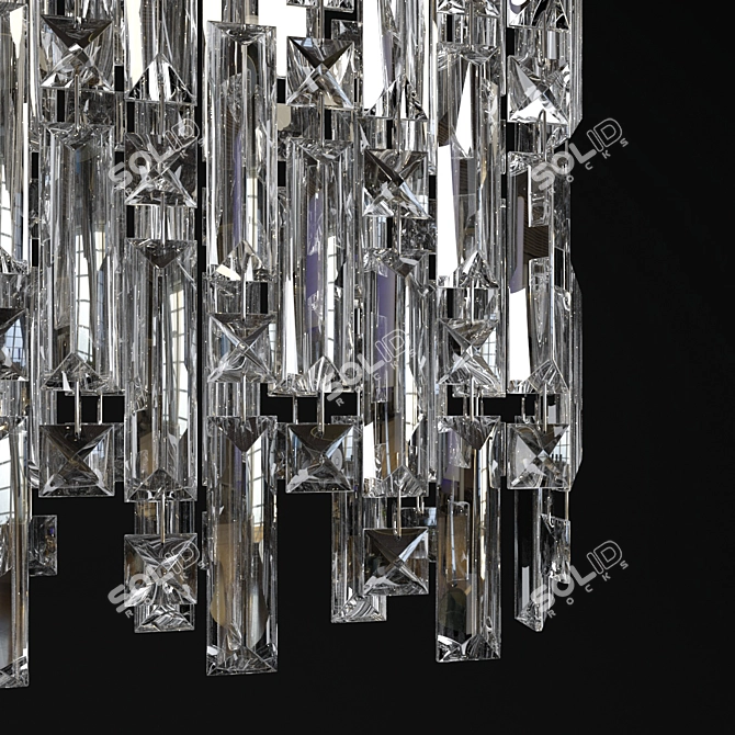 Elegant Crystal Pendant Lamp 3D model image 6