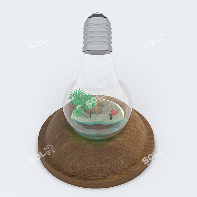 Elegant Glow: Contemporary Table Lamp 3D model image 3