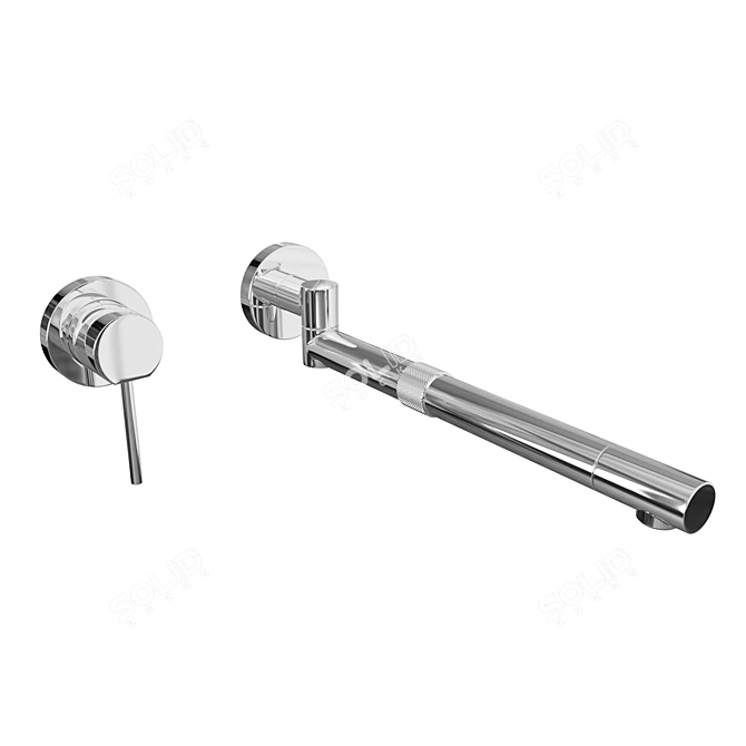 Sleek Wall-Mount Faucet 3D model image 1