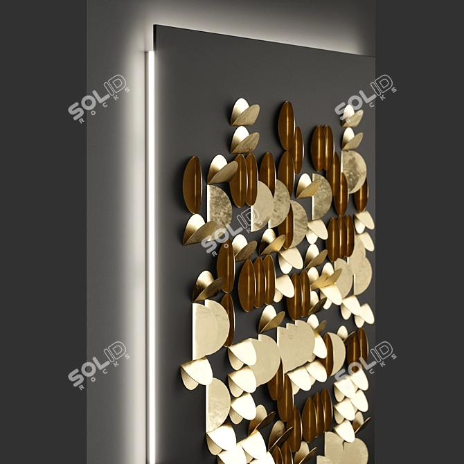 Modern Geometric Wall Decor 3D model image 4