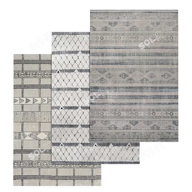 Luxury Carpet Set | High-Quality Textures 3D model image 1