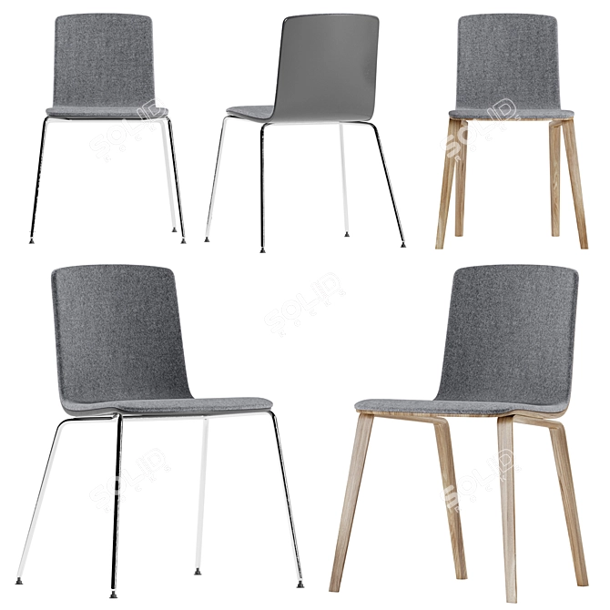 Sleek Aava Chair: Modern Dimensions 3D model image 1