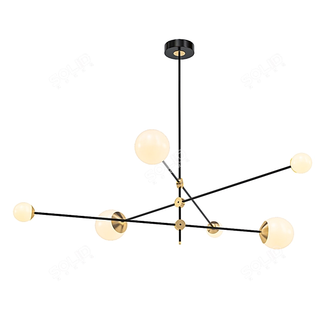 Sleek LED Pendant Lamp: PURE P-6 3D model image 1