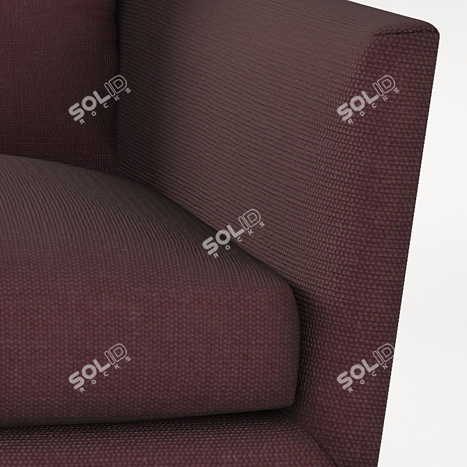 Sleek Contemporary Armchair: Ava 3D model image 3