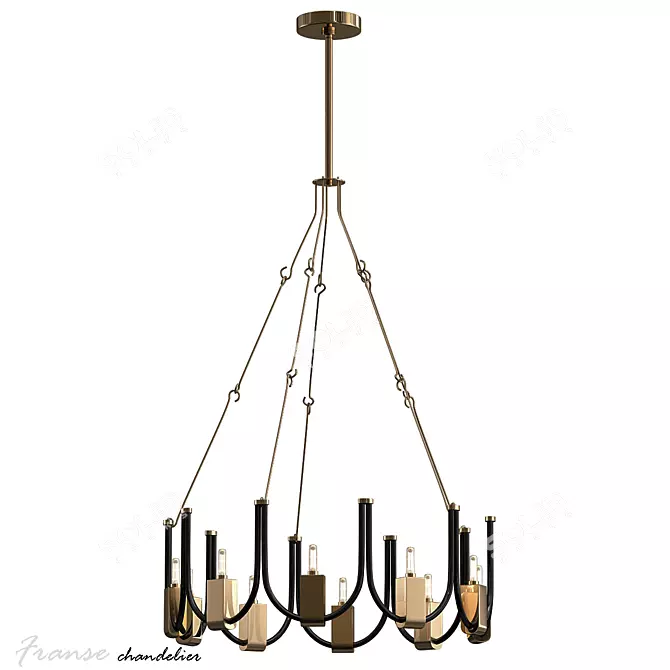 Elegant French Chandelier 2013 3D model image 1