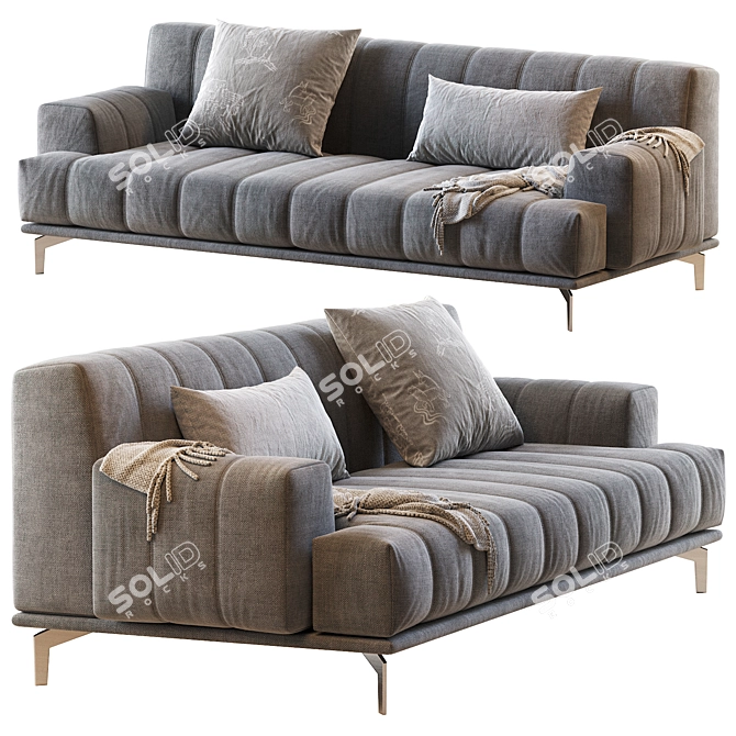 Chic Chloe Sofa - D. 100 x H. 82 3D model image 1