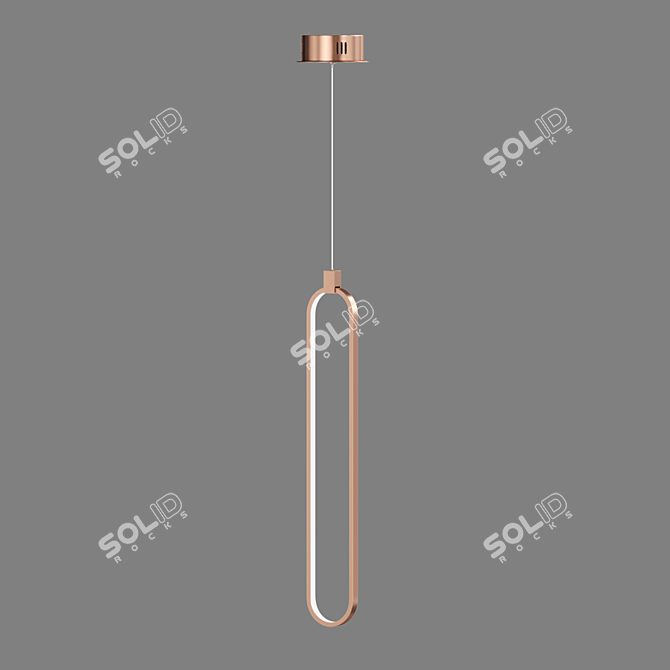 Sleek LED Pendant Lamp: Lampatron SILIS 3D model image 2