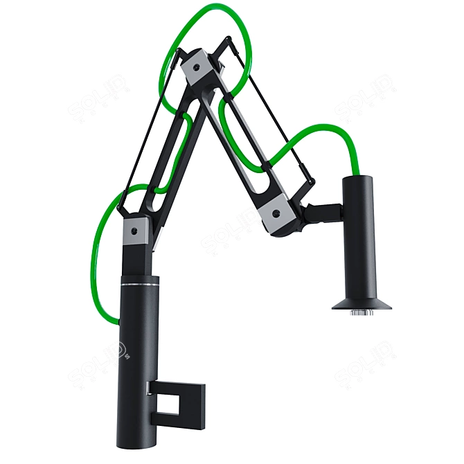 Kitchen Faucet with Adjustable Pull-Out Holder 3D model image 1