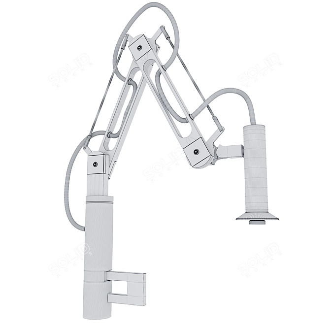 Kitchen Faucet with Adjustable Pull-Out Holder 3D model image 2