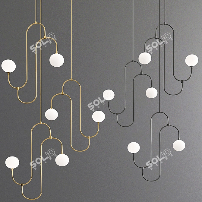 Sleek Design: Vetto Pendant Lamp 3D model image 1